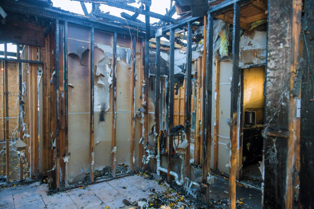 Professional Fire Damage Repair technician working in Junction City, KS
